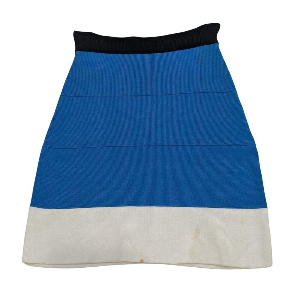Babe Bodycon Size Small Blue/ White Mini Skirt 4j